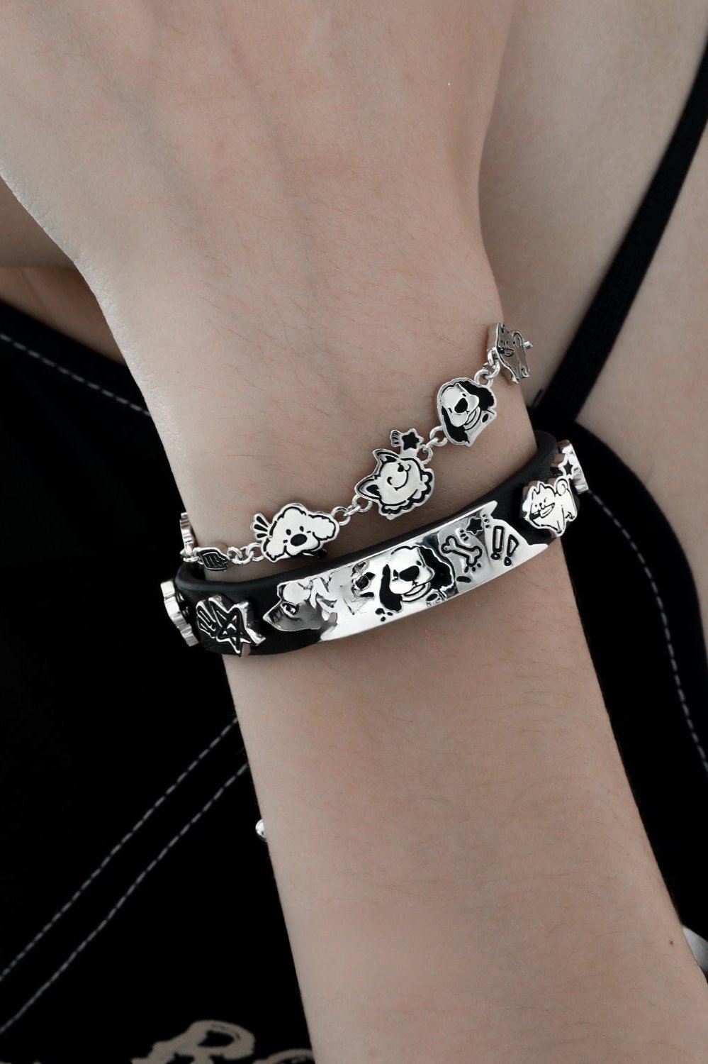 Happy Puppy PU Leather Cool Bracelet B3473