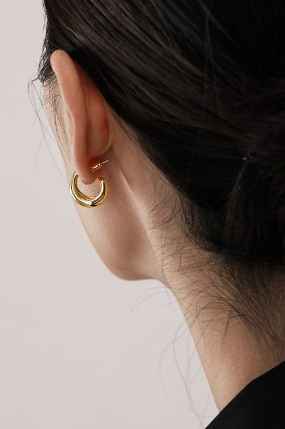 S925 minimalist high-end hoop earrings B3506