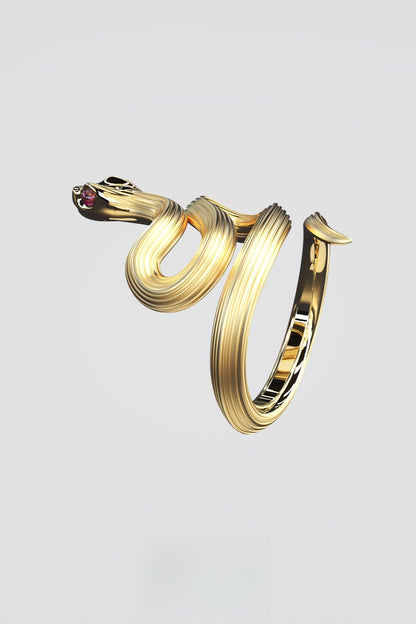 Snake Ear Artistic Line Open Ring B3567