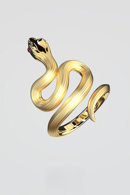 Snake Ear Artistic Line Open Ring B3567