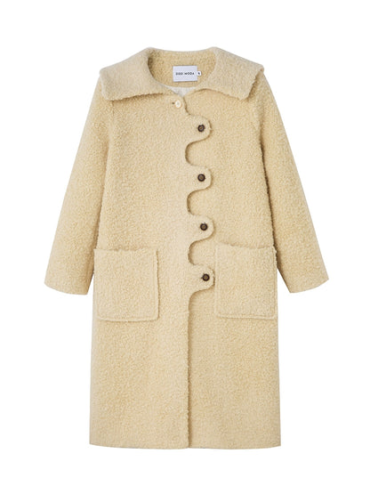 Light Color All-match Warm Winter Wool Coat B2238