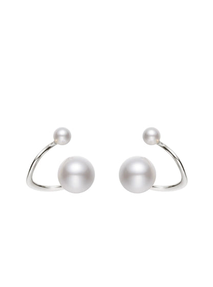 S925 Silver pearl earrings B2155