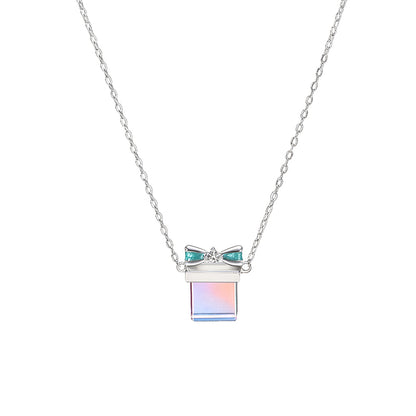 Prism gift box necklace B1964