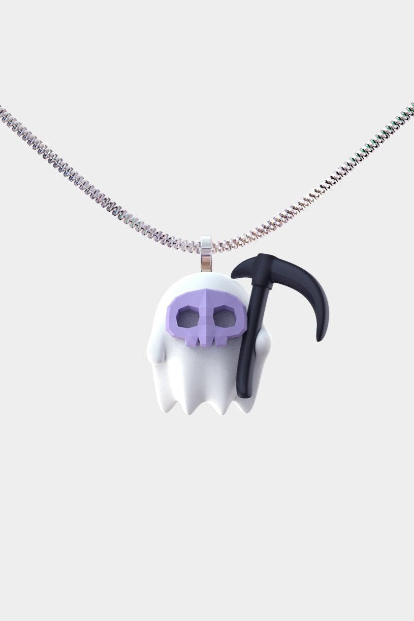 Little Ghost Polygon Necklace B1874