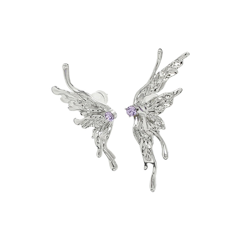 Liquid Butterfly Asymmetric Earrings B1812