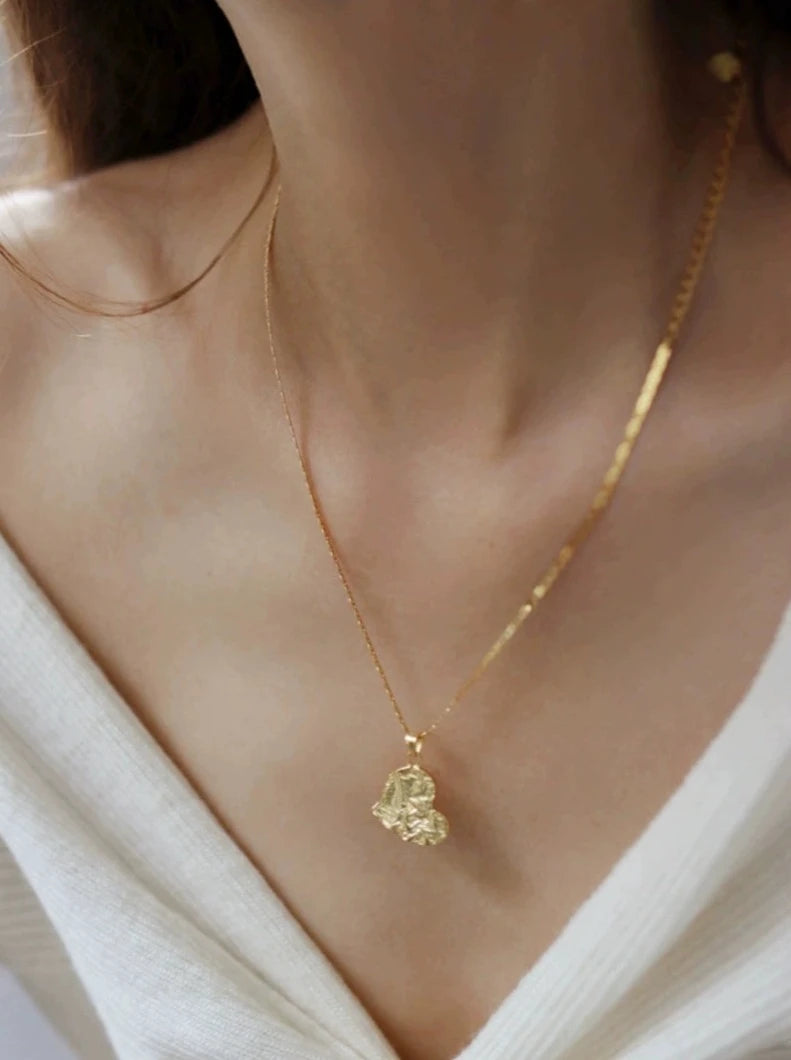 S925 Pleated Love Necklace B2568