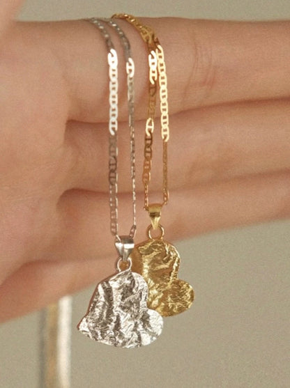 S925 Pleated Love Necklace B2568